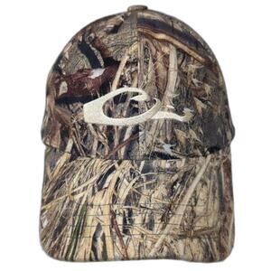 Drake Waterfowl Baseball Cap Brown Beige OS Hat Slideback Camo Embroidered